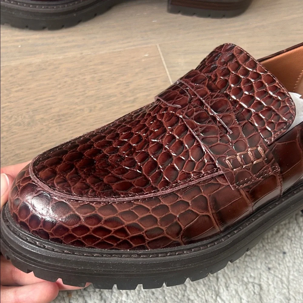 Bared Footwear Dark Brown Crocodile Loafers - brand new never worn - leather - Picture 5 of 5